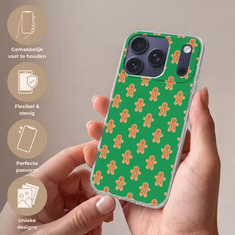 Telefoonhoesje - Peperkoek - Kerst - Neon - Groen — 4