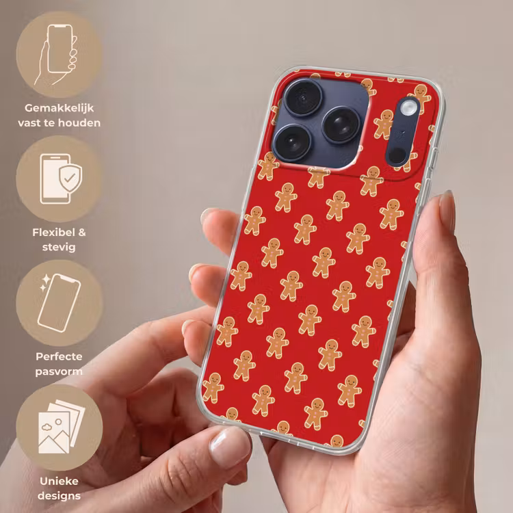Telefoonhoesje - Peperkoek - Kerst - Rood — 4