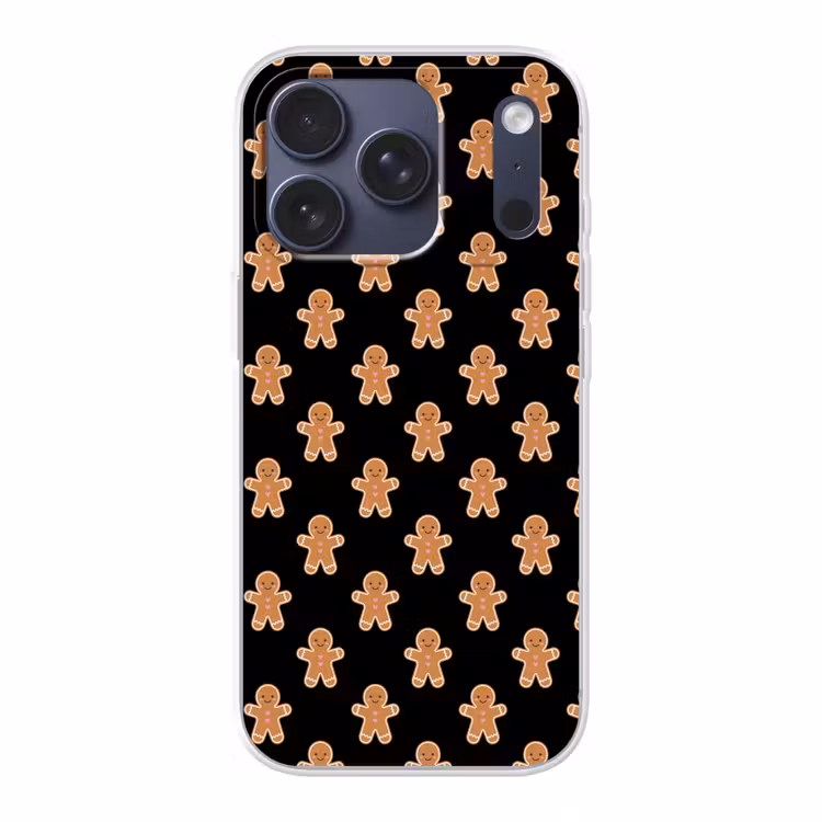 Telefoonhoesje - Peperkoek - Kerst - Zwart — 1