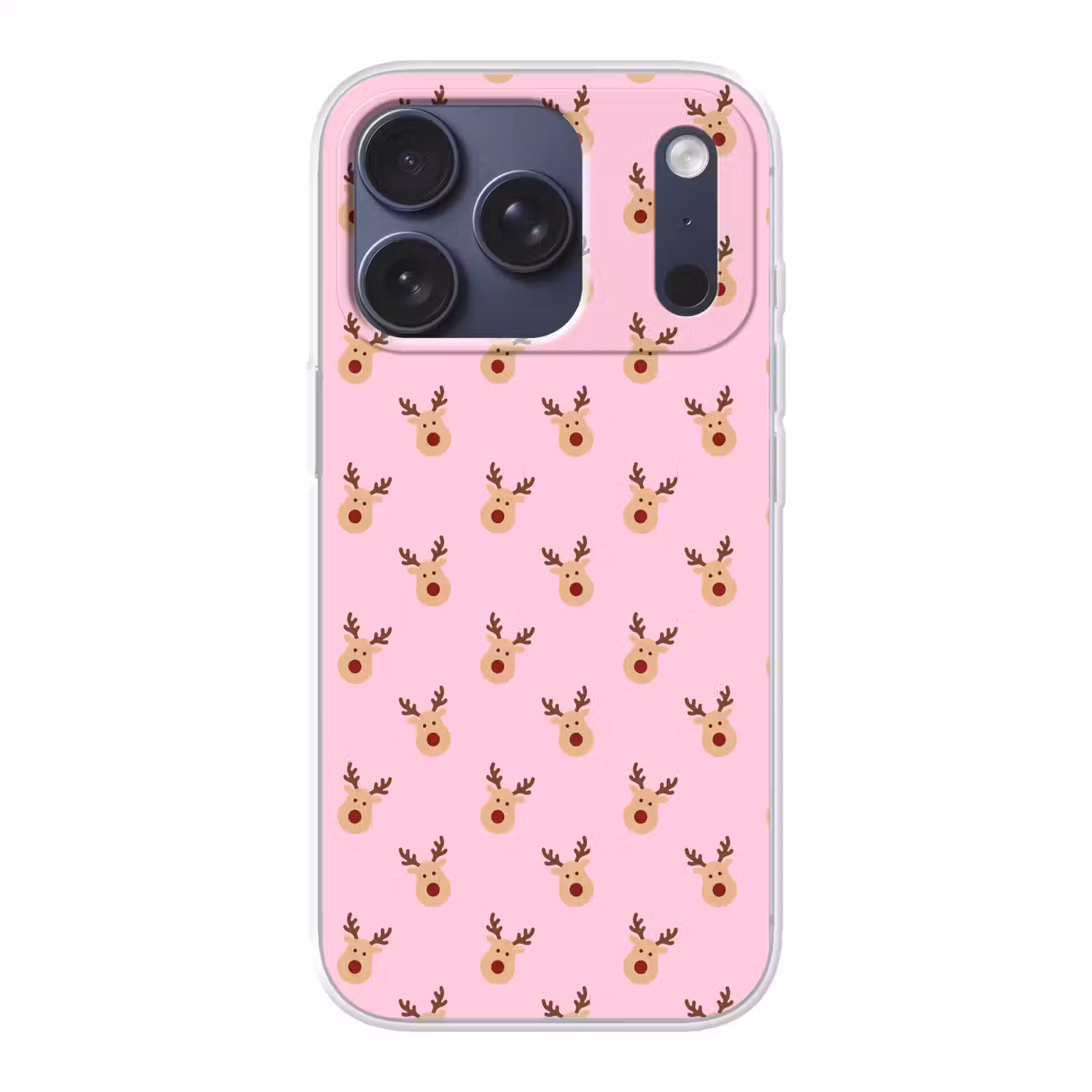 Telefoonhoesje - Rendieren - Kerst - Roze — 1