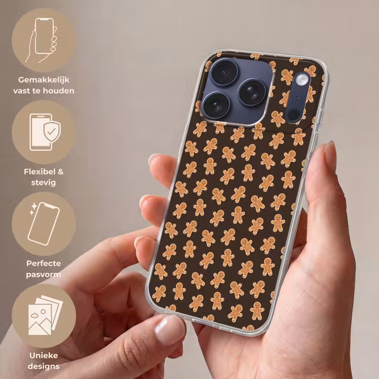 Telefoonhoesje - Bruin - Peperkoek - Kerst — 4