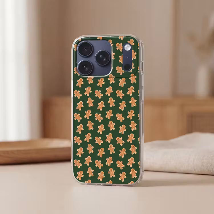 Telefoonhoesje - Peperkoek - Kerst - Groen - Bruin — 3