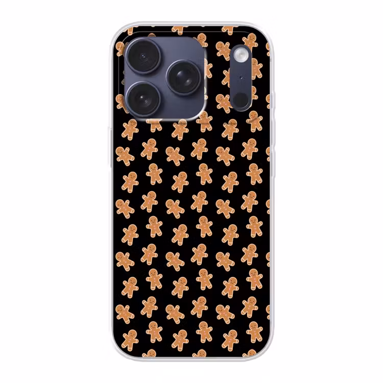 Telefoonhoesje - Peperkoek - Kerst - Zwart - Bruin — 1