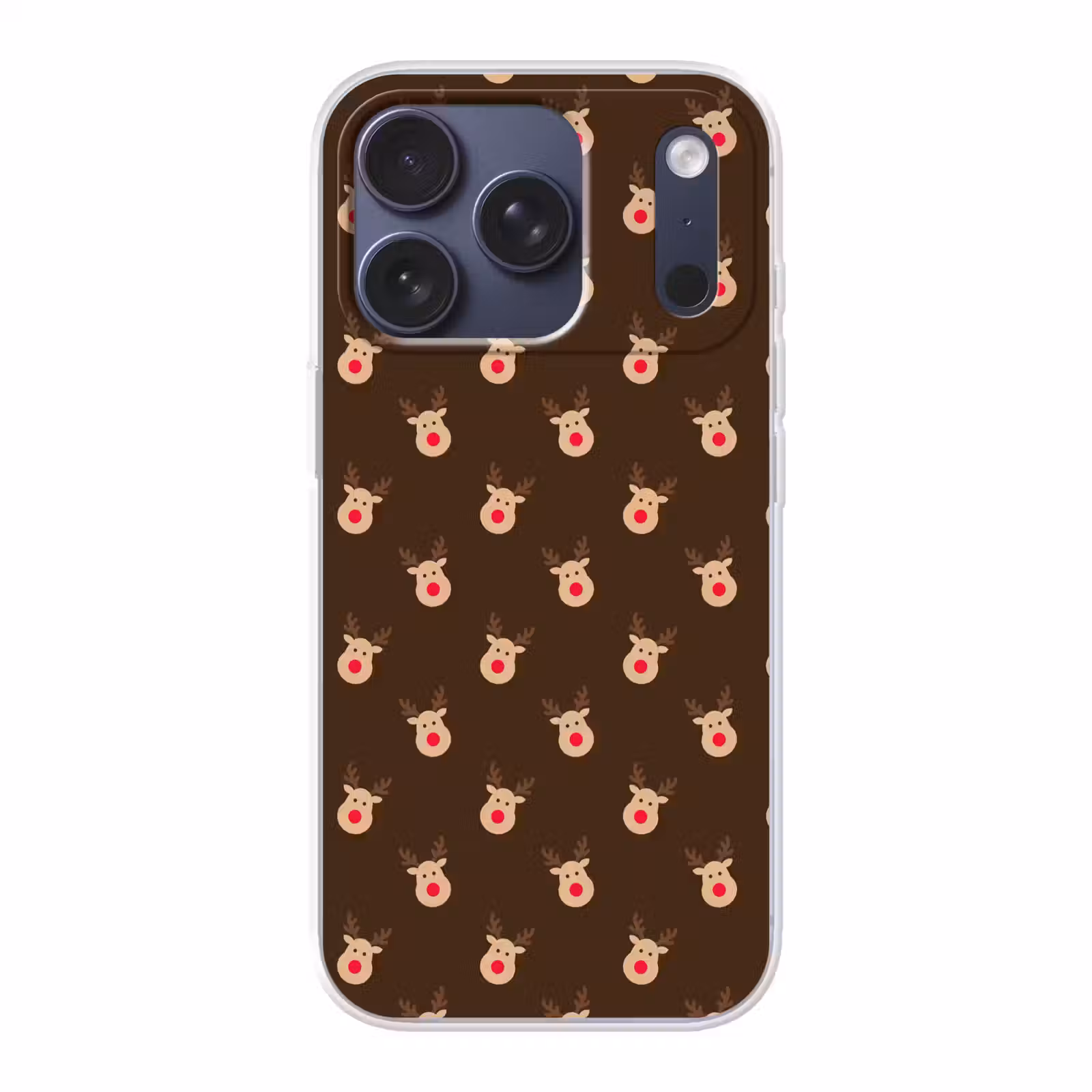 Telefoonhoesje - Rendieren - Kerst - Bruin — 1