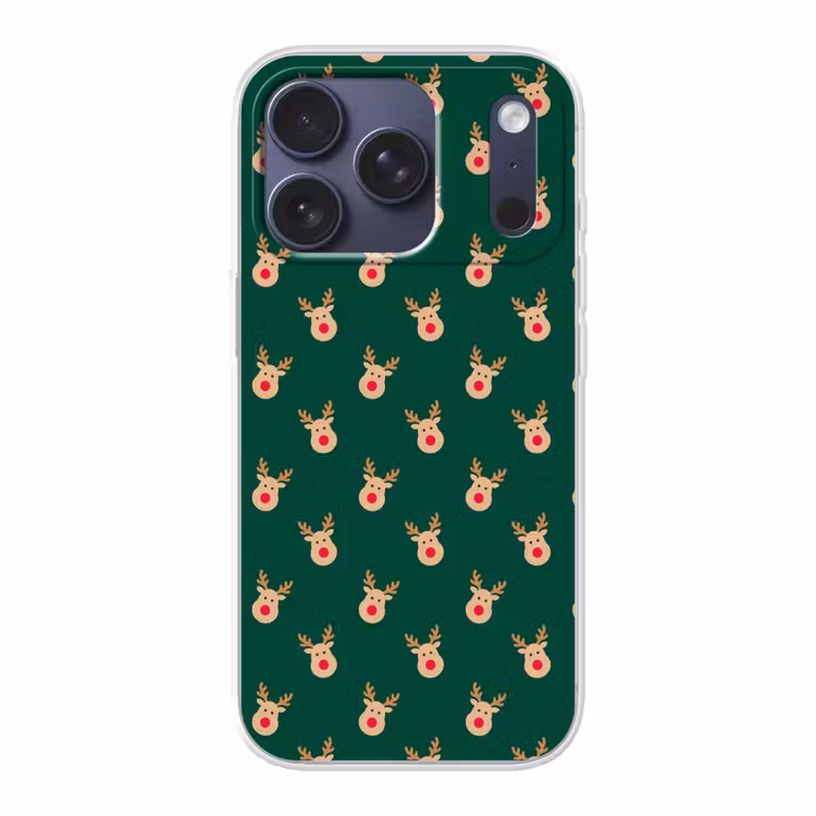 Telefoonhoesje - Rendieren - Kerst - Groen — 1
