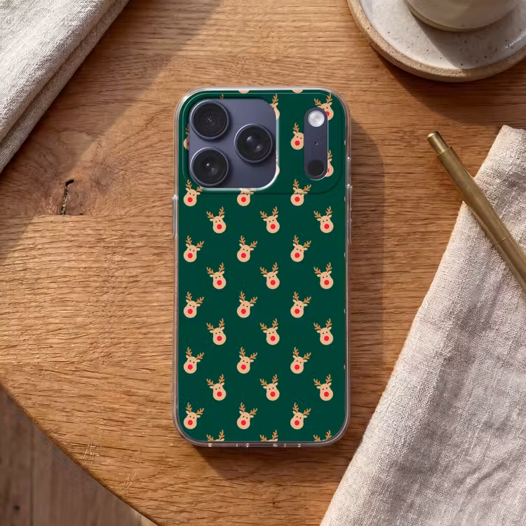 Telefoonhoesje - Rendieren - Kerst - Groen — 2