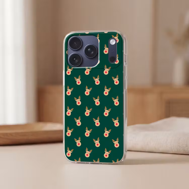 Telefoonhoesje - Rendieren - Kerst - Groen — 3