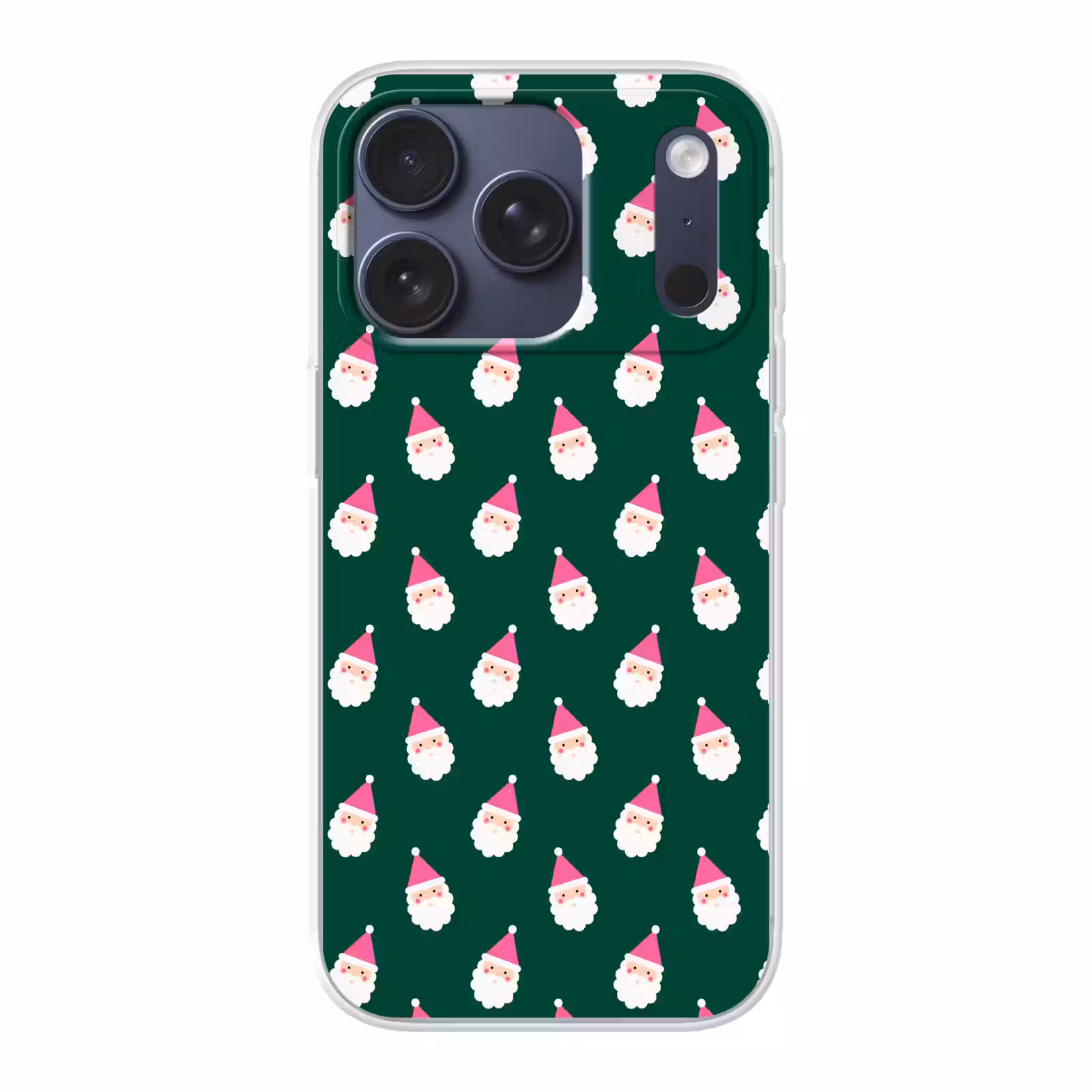 Telefoonhoesje - Kerstman - Kerst - Groen - Roze — 1