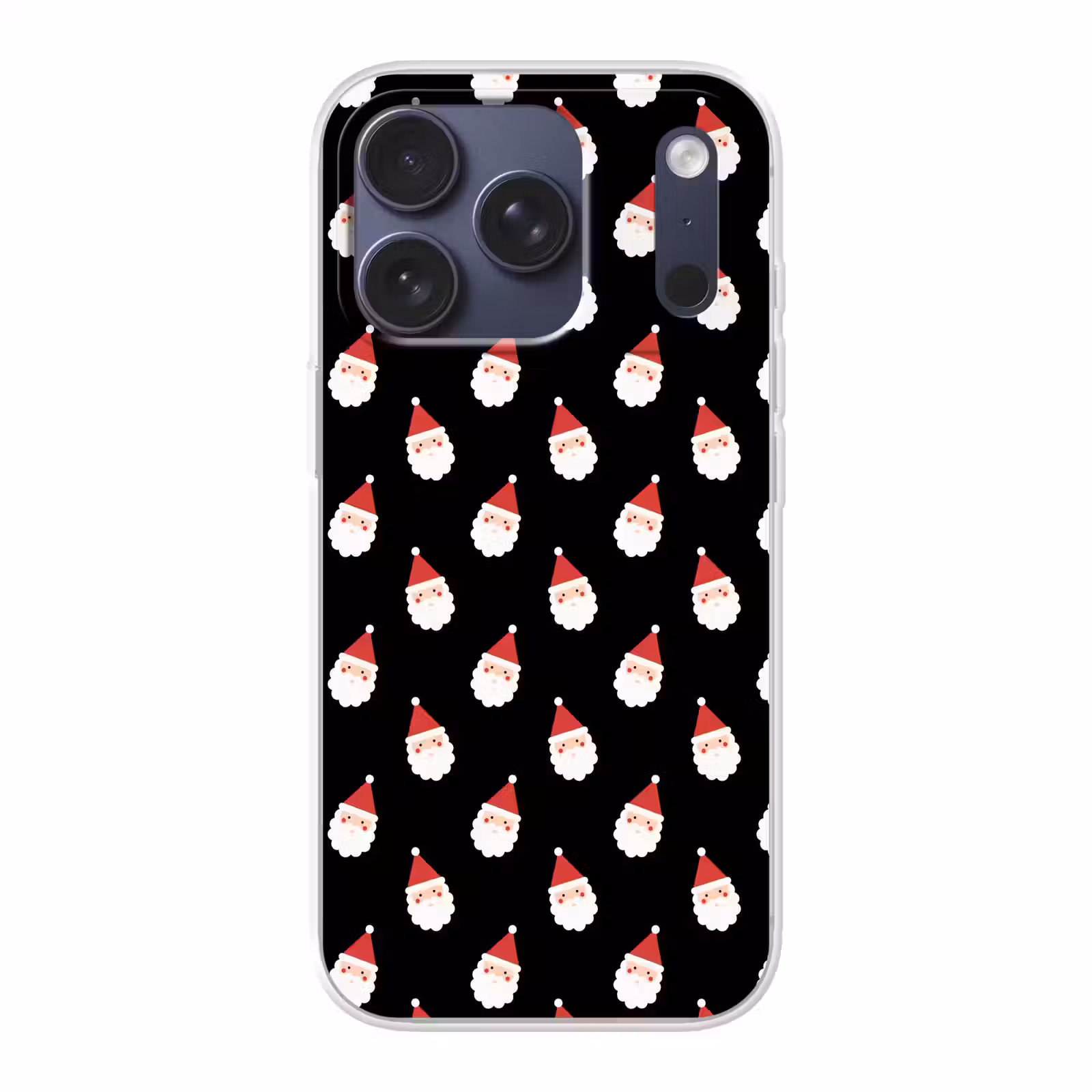 Telefoonhoesje - Kerstman - Kerst - Zwart — 1