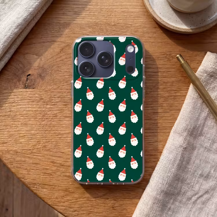 Telefoonhoesje - Kerstman - Kerst - Groen — 2