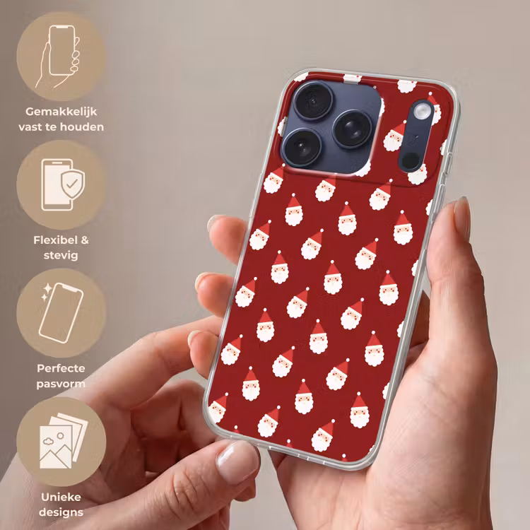 Telefoonhoesje - Kerstman - Kerst - Rood — 4