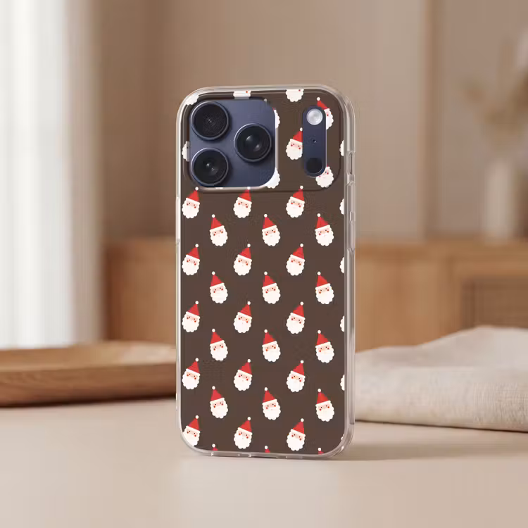 Telefoonhoesje - Kerstman - Kerst - Bruin — 3