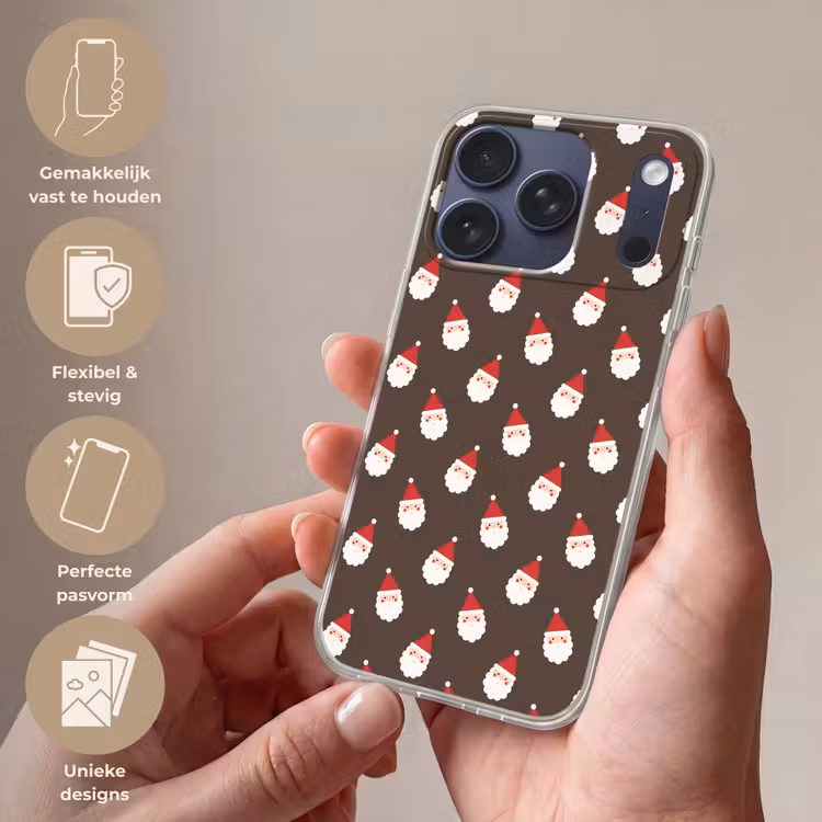 Telefoonhoesje - Kerstman - Kerst - Bruin — 4