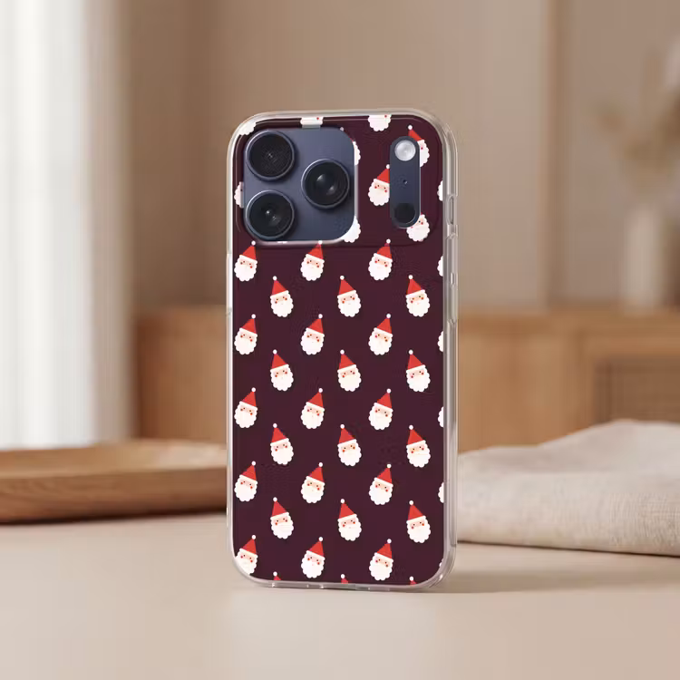 Telefoonhoesje - Kerstman - Kerst - Donker - Rood — 3