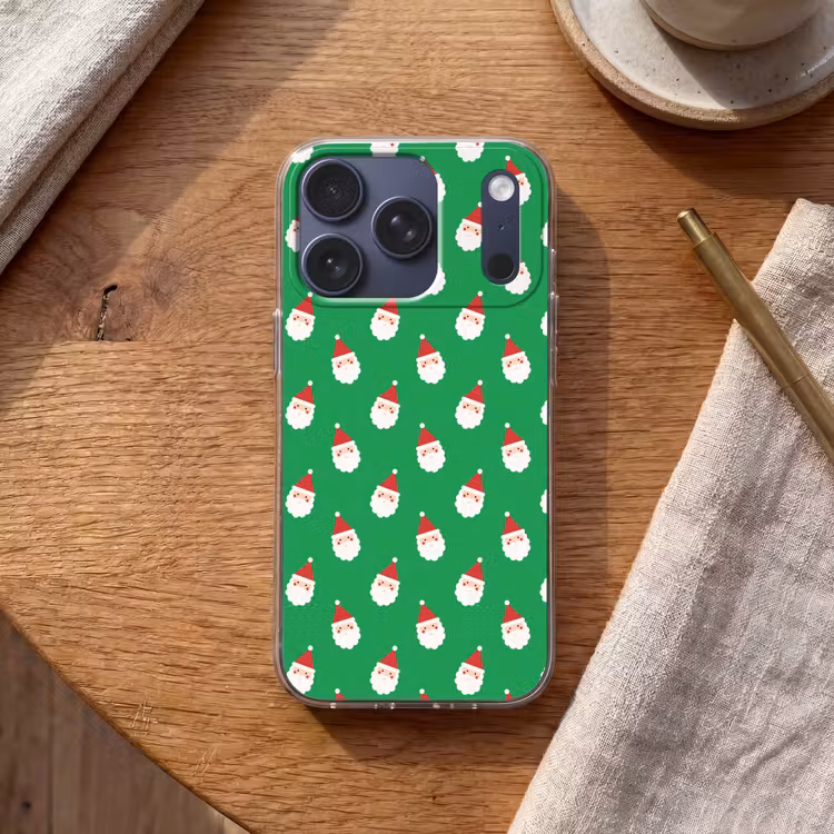 Telefoonhoesje - Kerstman - Kerst - Neon - Groen — 2
