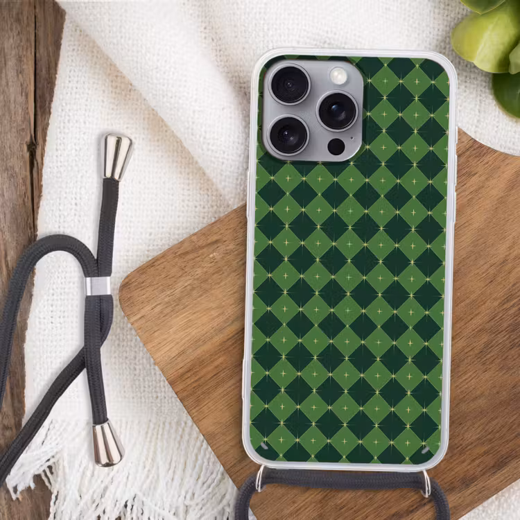 Telefoonhoesje met koord - Ster - Groen - Kerst — 3