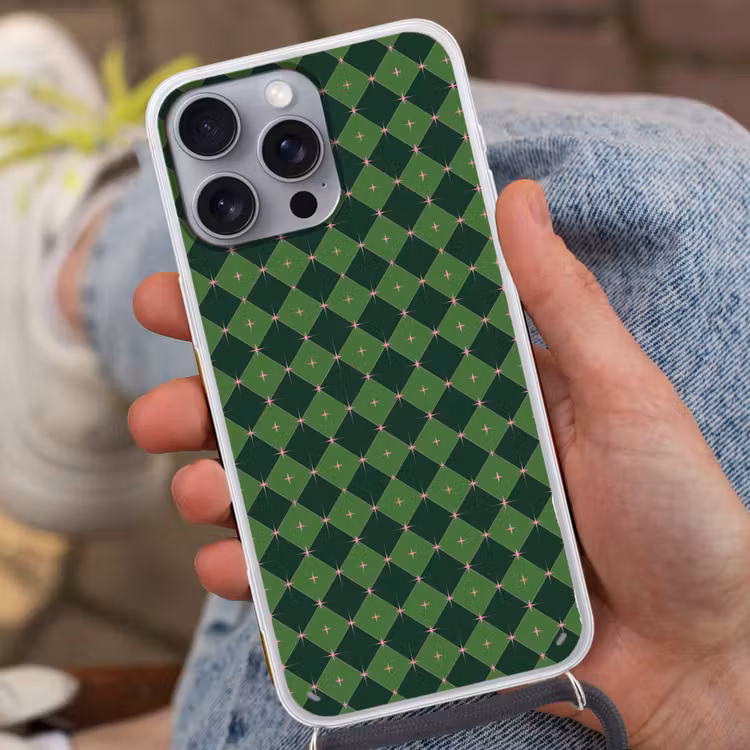 Telefoonhoesje met koord - Ster - Groen - Roze - Kerst — 2