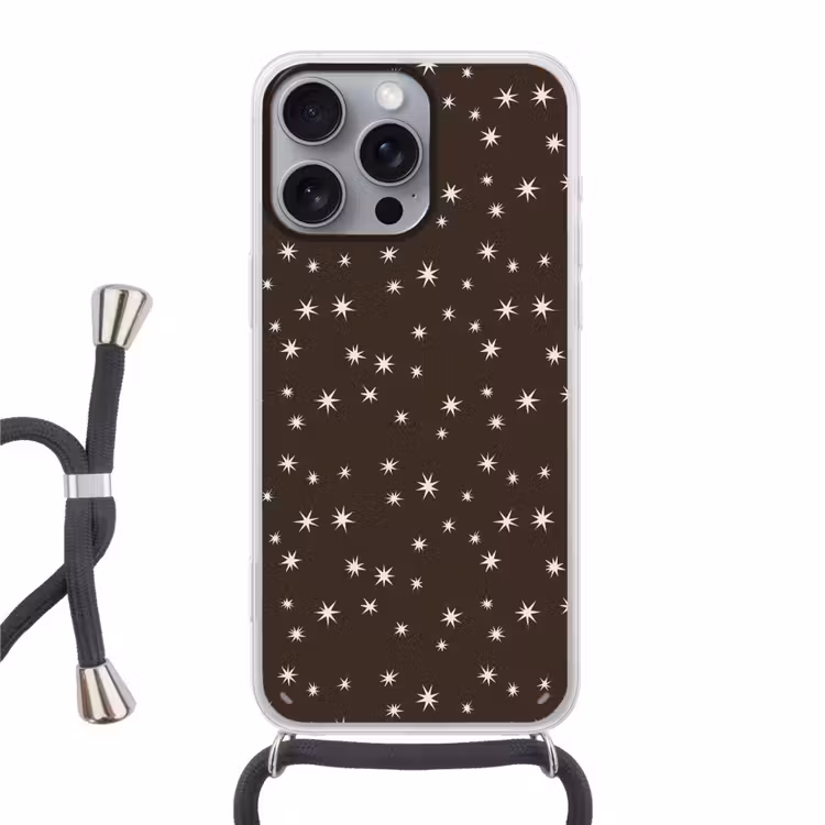 Telefoonhoesje met koord - Bruin - Ster - Kerst — 1