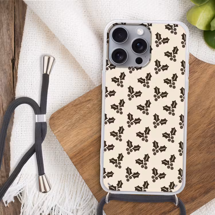 Telefoonhoesje met koord - Hult - Bruin - Kerst — 3