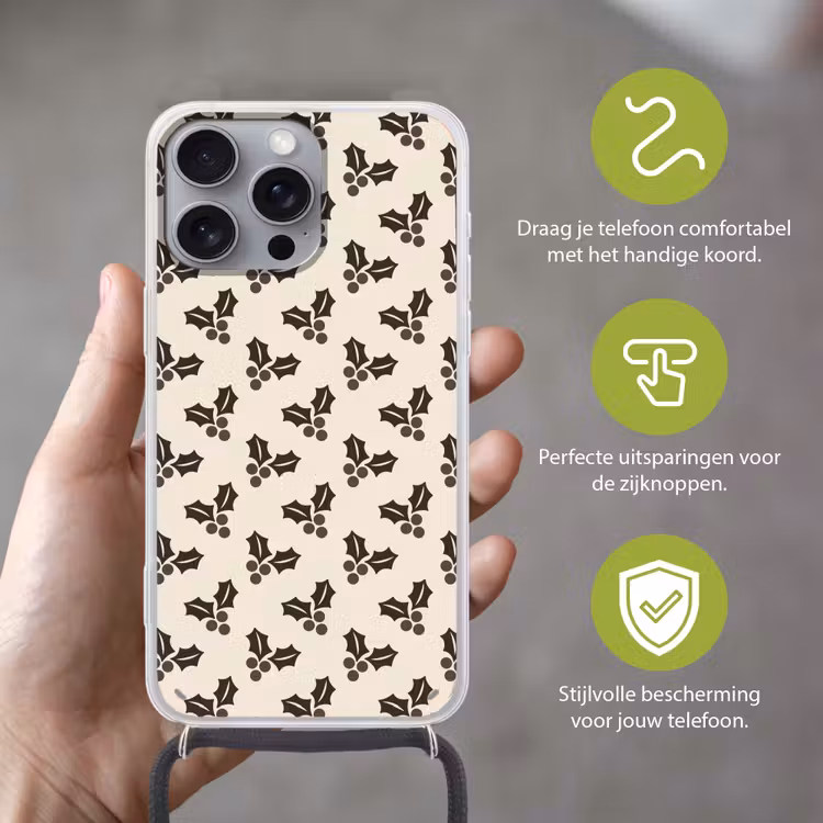 Telefoonhoesje met koord - Hult - Bruin - Kerst — 4