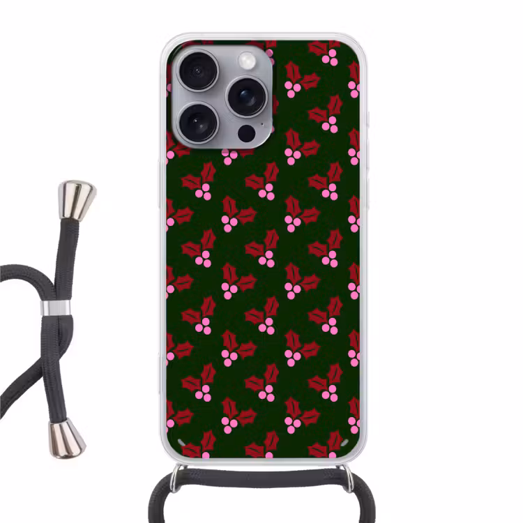 Telefoonhoesje met koord - Neon - Hulst - Kerst — 1