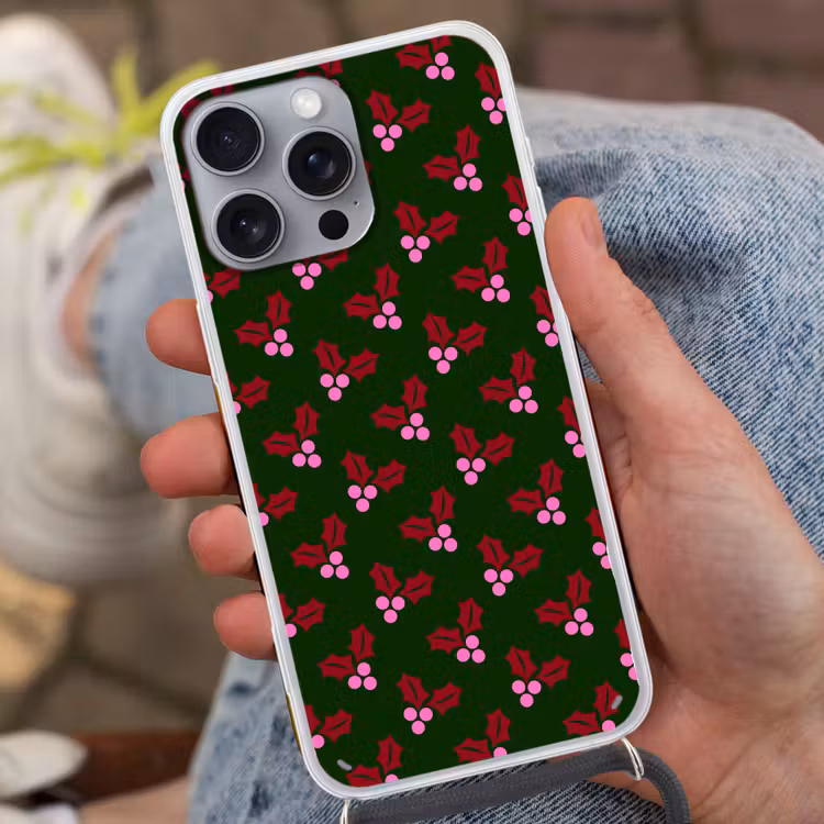 Telefoonhoesje met koord - Neon - Hulst - Kerst — 2
