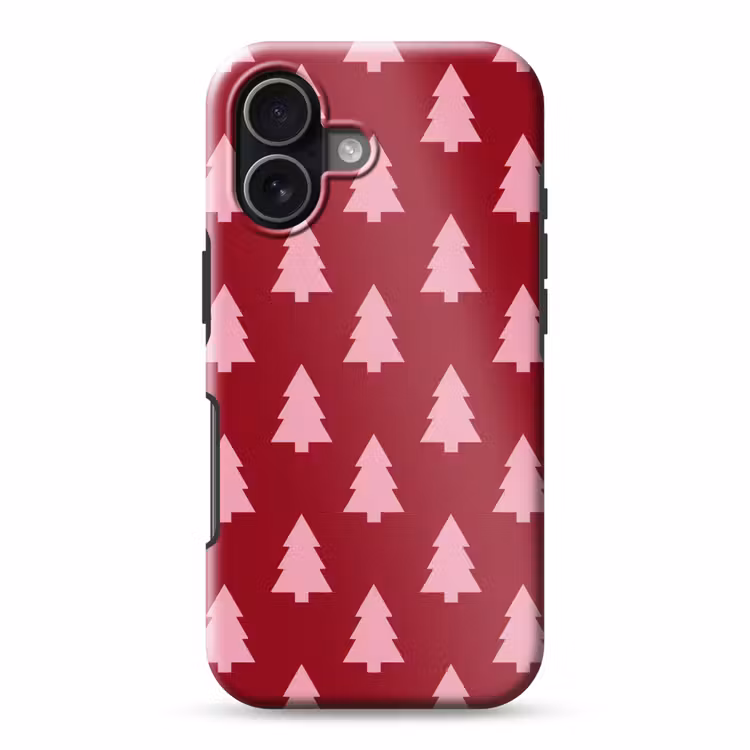 Telefoonhoesje Toughcase - Kerstboom - Burguny - Roze — 1