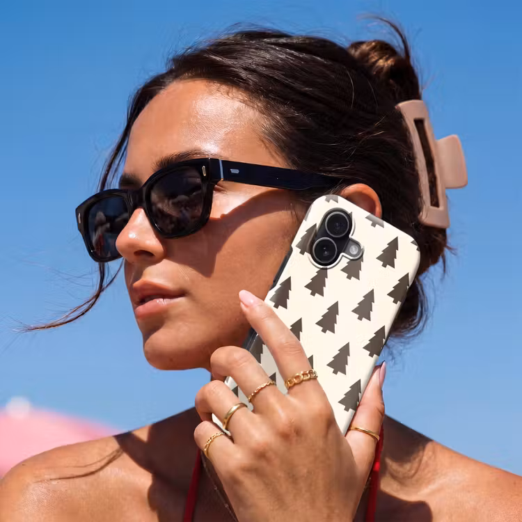 Telefoonhoesje Toughcase - Kerstboom - Crème - Grijs — 6