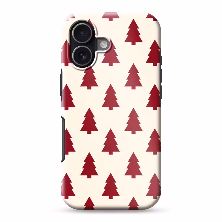 Telefoonhoesje Toughcase - Kerstboom - Crème - Rood — 1