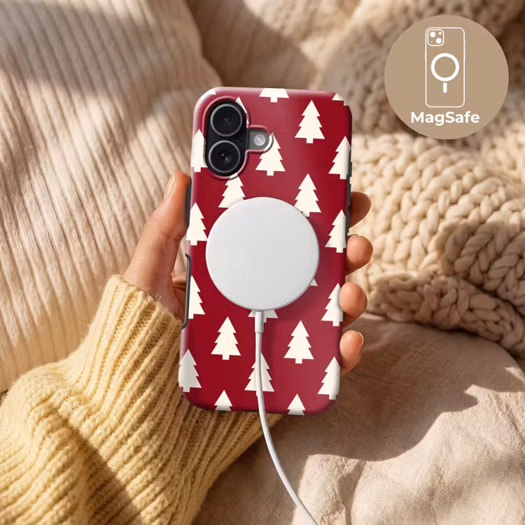 Telefoonhoesje Toughcase - Kerstboom - Rood - Wit — 8