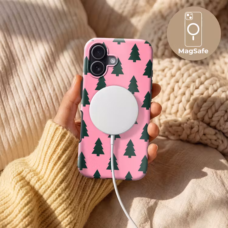 Telefoonhoesje Toughcase - Kerstboom - Roze - Groen — 8