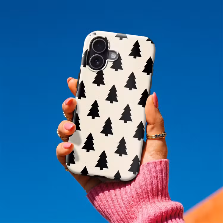 Telefoonhoesje Toughcase - Kerstboom - Wit - Zwart — 2