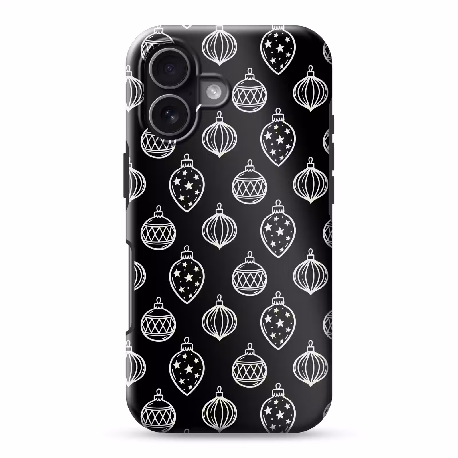 Telefoonhoesje Toughcase - Kerstbal - Wit - Zwart — 1