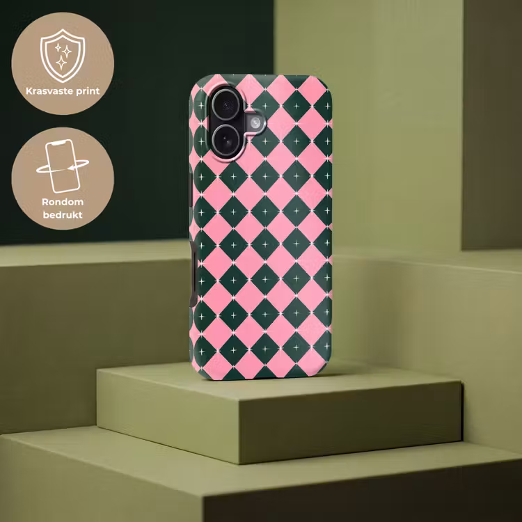 Telefoonhoesje Toughcase - Kerst - Roze - Groen - Ster — 7