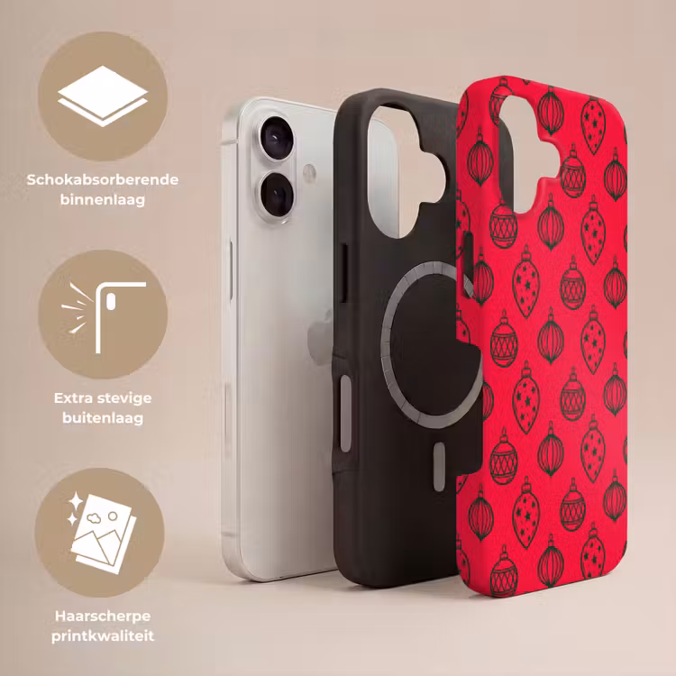 Telefoonhoesje Toughcase - Kerstbal - Groen - Rood — 3
