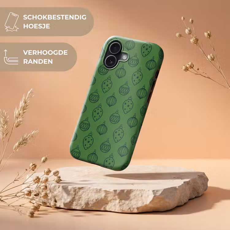 Telefoonhoesje Toughcase - Kerstbal - Kerst - Groen — 5