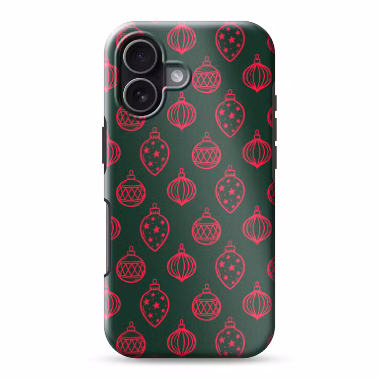 Telefoonhoesje Toughcase - Kerstbal - Rood - Groen — 1