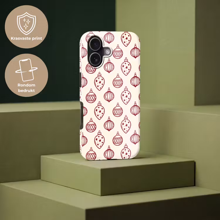 Telefoonhoesje Toughcase - Kerstbal - Rood - Kerst — 7