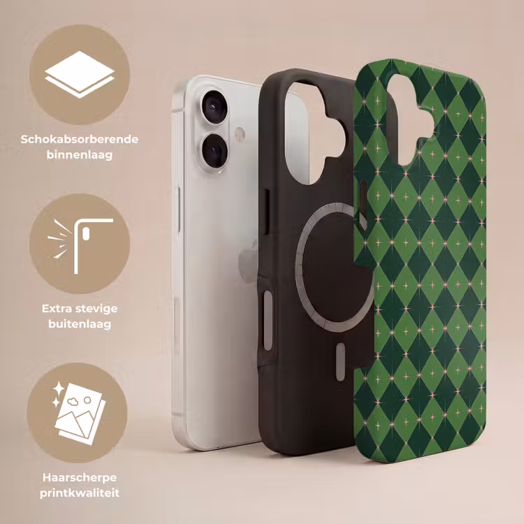 Telefoonhoesje Toughcase - Ster - Groen - Roze - Kerst — 3