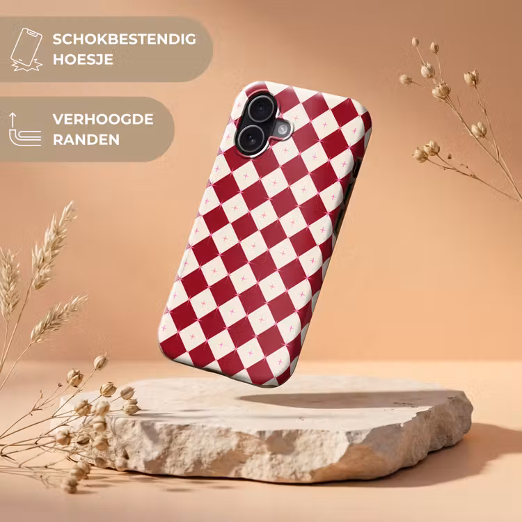 Telefoonhoesje Toughcase - Ster - Roze - Rood - Kerst — 5