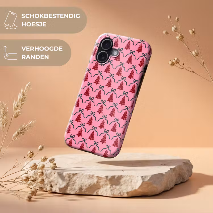 Telefoonhoesje Toughcase - Kerst - Rood - Groen - Strik — 5