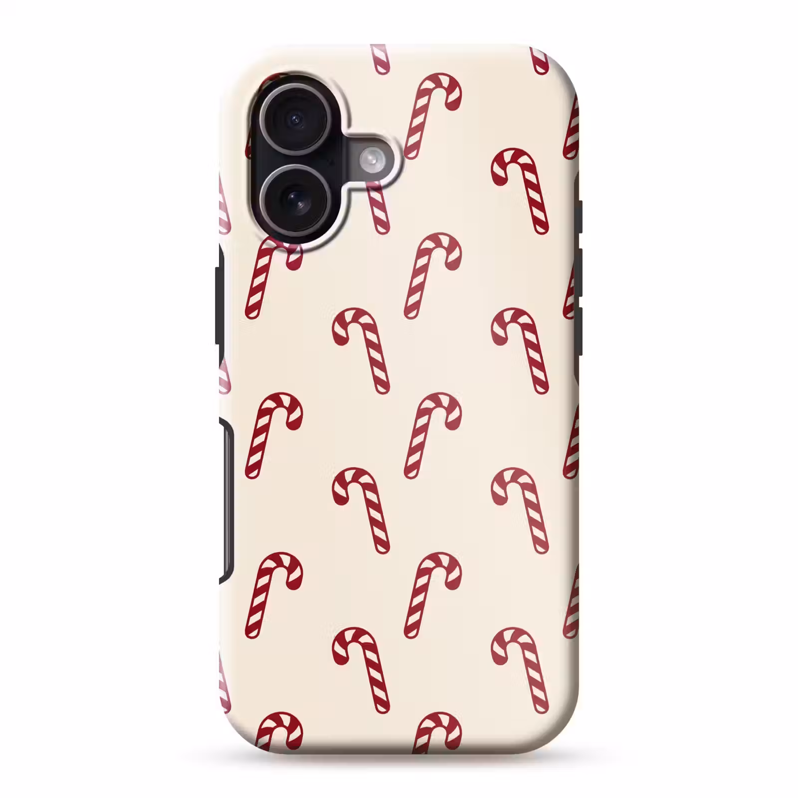 Telefoonhoesje Toughcase - Kerst - Rood - Crème - Zuurstok — 1