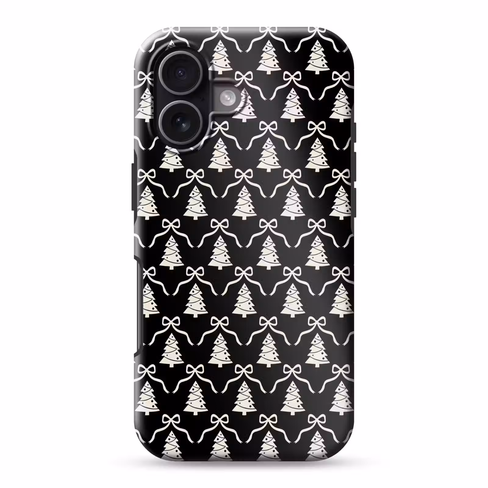 Telefoonhoesje Toughcase - Strik - Wit - Zwart - Kerst — 1