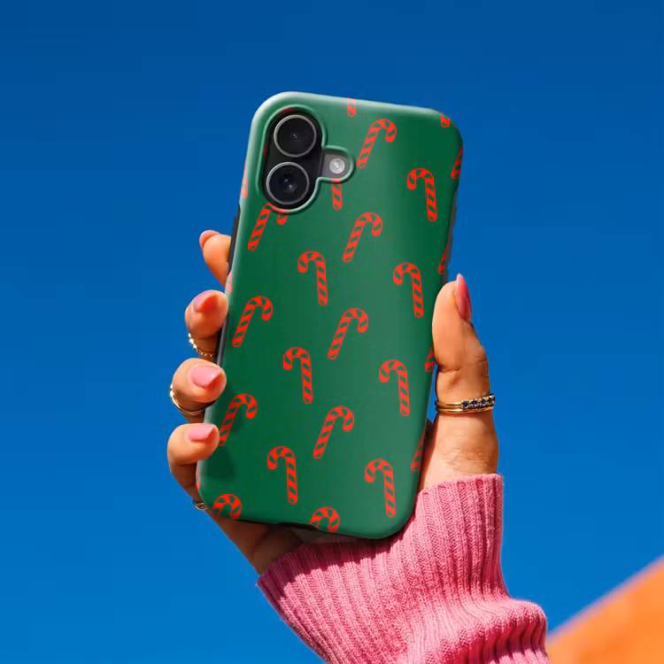 Telefoonhoesje Toughcase - Kerst - Groen - Rood - Zuurstok — 2