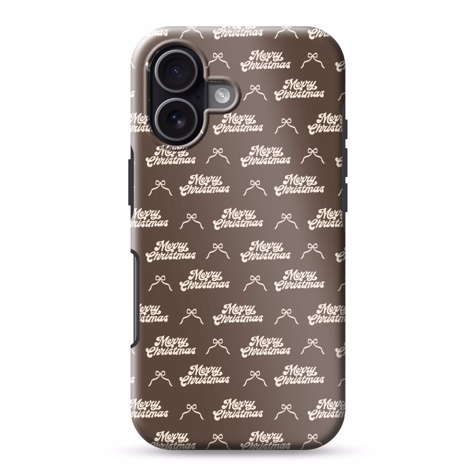 Telefoonhoesje Toughcase - Tekst - Crème - Bruin - Strik — 1
