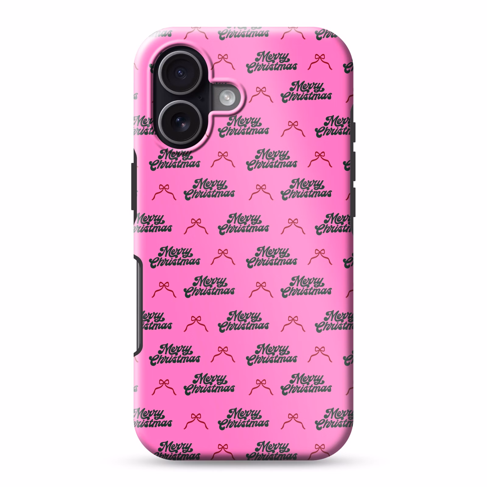 Telefoonhoesje Toughcase - Tekst - Neon - Roze - Kerst — 1