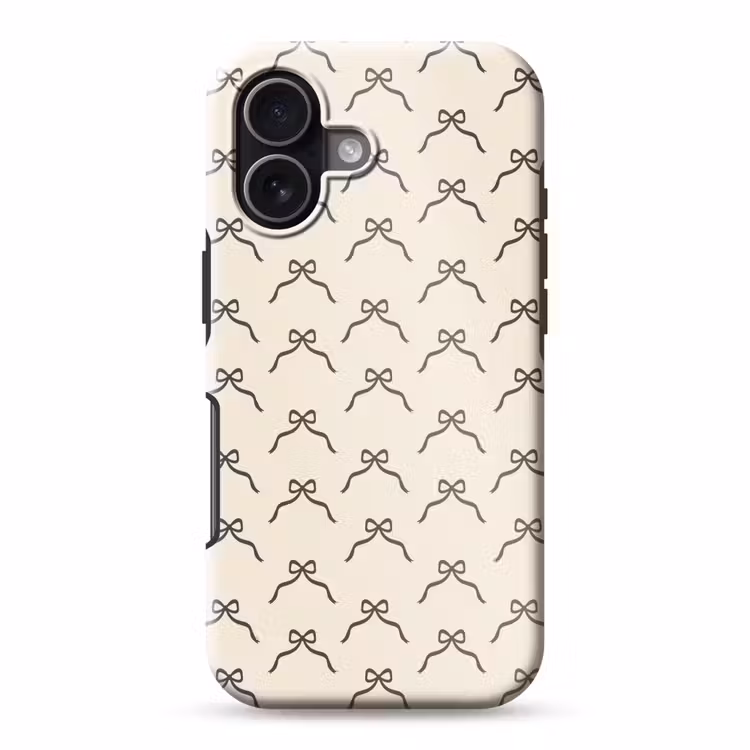 Telefoonhoesje Toughcase - Kerst - Strik - Crème — 1