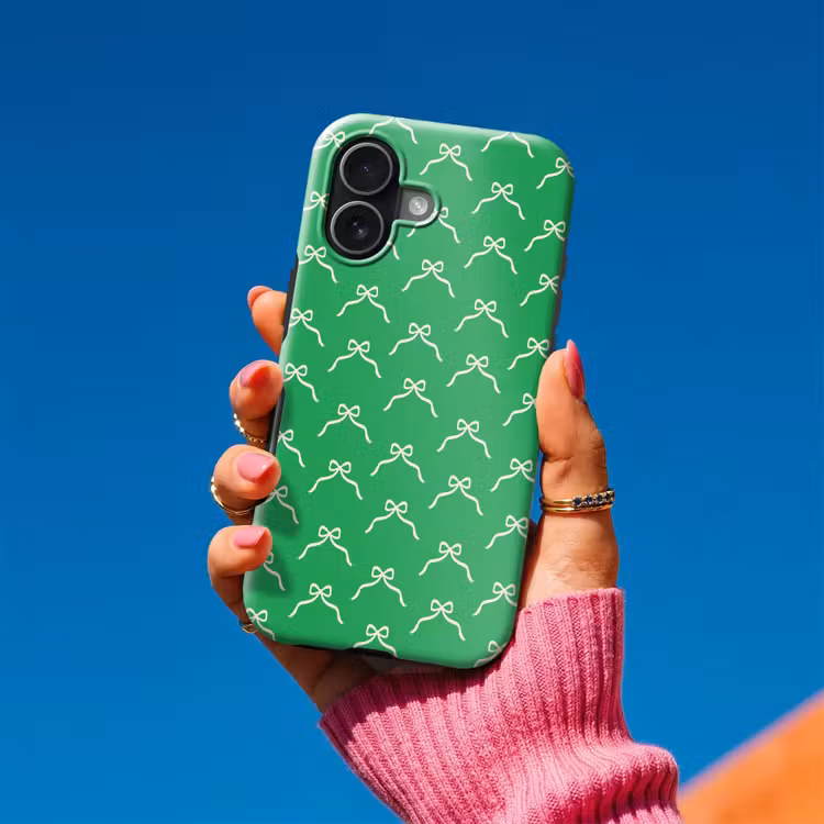 Telefoonhoesje Toughcase - Strik - Kerst - Groen - Wit — 2