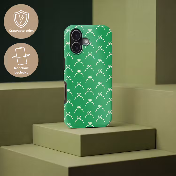 Telefoonhoesje Toughcase - Strik - Kerst - Groen - Wit — 7