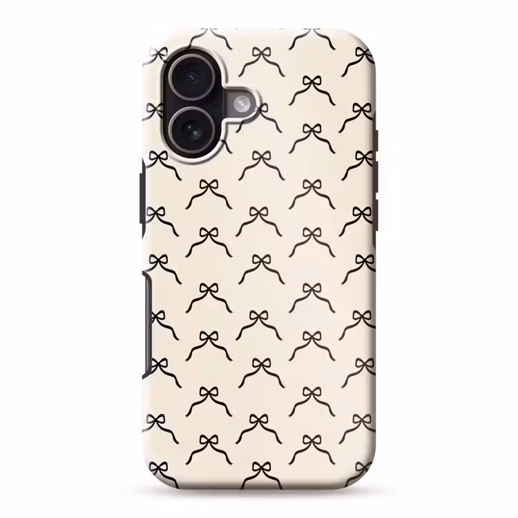 Telefoonhoesje Toughcase - Strik - Kerst - Wit - Zwart — 1